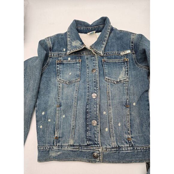 Roxy Girls Denim Sherpa Lined Jacket L/G - Picture 5 of 8